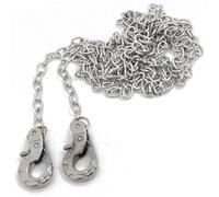 Mini Universal RC Tow Hook with Silver Chain for Axial SCX10, HSP 94180, RC4WD D90, Traxxas TRX4, CC01, D110, TF2, Tamiya TRX4-24mm Hook 100cm Chain for Crawler, Off-Road, and Recovery Model(Silver)