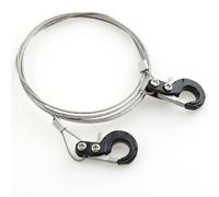 Mini Universal RC Tow Hook with Steel Cable for Axial SCX10, HSP 94180, RC4WD D90, Traxxas TRX4, CC01, D110, TF2, Tamiya TRX4-24mm Hook, 100cm Cable for Crawler, Off-Road, and Recovery Models