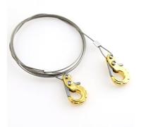 Mini Universal RC Tow Hook with Steel Cable for Axial SCX10, HSP 94180, RC4WD D90, Traxxas TRX4, CC01, D110, TF2, Tamiya TRX4-24mm Hook, 100cm Cable for Crawler, Off-Road, and Recovery Models