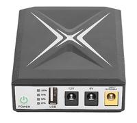 Mini UPS Battery Backup with 2 DC Output Interface, DC 12V/2A 8800mAh Standby UPS System, Uninterruptible Power Supply for LED Light Strip, Router, UPS Battery Backup