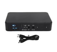 Mini UPS Power Supply Uninterruptible Battery Backup Large Capacity 10400mAh Multi Device Support for Router Security Camera USB Type C DC 5V 9V 12V Output ABS Fireproof Casing