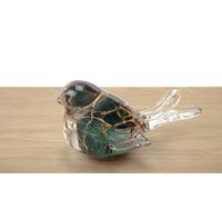 Mini Urn Bird with Wings Green with Gold Leaf - Urn for Ash - Cremation Urn - Memorial Urn - Small Urn - Glass Urn - Pet Urn - Dog Urn - Cat Urn