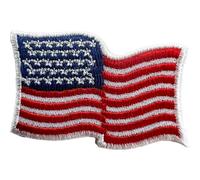 Mini USA Flag Patch Iron Sew On Small United States of America Embroidery Badge