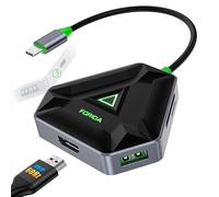 Mini USB C Docking Station Dual HDMI Monitor, FORIDA USB-C Hub, Dual 4K HDMI USB C to USB Adapter,1 Gbps Ethernet, 100W Power Delivery, Micro SD Card Reader for MacBook,Dell,XPS (Single HDMI 4K@60HZ)