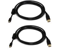 Mini USB Cable 2.0 Gold - Type A to Mini B - Data Sync & Charging - Compatible with Hero 2/3/4, PS3 Controller, MP3 Players, Dash Cam, Nikon, SatNav, Camera and more - 3M / 9.8ft - [2-Pack]