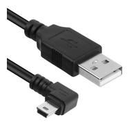 Mini USB Cable 3 Meters USB 2.0 Type A Male to Mini-B Male,Right Angle 90 Degree Extra Long Sync and Fast Charging Line for Garmin Dash Cam Car Dashcam Gps Navigator DVR Camera Gopro Data