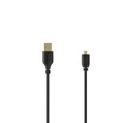 Mini-USB Cable "Flexi-Slim", Mini-B8 Plug, USB 2.0, 480Mbit/s, 0.75m