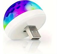 Mini USB Disco Ball Light, Sound-Activated LED Party Light, Portable DJ Stage Lighting, Multi-Colour, Usable in Concert, Parties, Stadium, Outdoor, Indoor