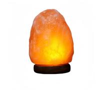 Mini USB LED Energy-Saving Salt Lamp Warm Light Natural Amber Crystal Rock Light with Wooden Base Pink Salt Table Lamps for Office Home Deco BedroomYoga