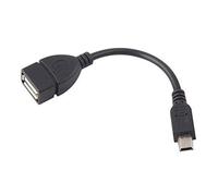 Mini Usb Male To Usb 2.0 Usb 1.1 Female Host Otg Adapter Extension Cable Black 14cm Clever treatment