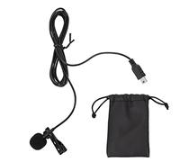 Mini USB Stereo External Microphone Professional Mic With Clip for Hero 3 3+ 4 High Sensitivity Omni Directional Audio Recording Plug Play No Adapter Needed Black