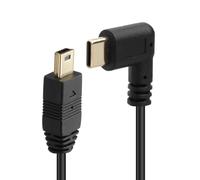 Mini USB to Type C Cable Short USB C to Mini USB Cable 90 Degree Angle USB-C Male to Mini USB Male Converter Cable for Digital Camera Camcorder, SAT NAV, Dashcam GPS MP3 Player, 25cm