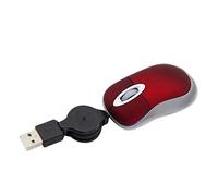Mini USB Wired Mouse,Retractable Cable Tiny Small Mouse for 3-8 Years Kids Children,1600 DPI Optical Compact Travel Mice with 2.3-Foot USB Cord for Kid Laptop Computer (Red)