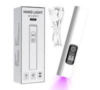 Mini UV Gel Nail Lamp - USB Rechargeable Lamp with Digital Display - LED Lamp Mini Digital Display 2 Timer Modes for Home Study Travel