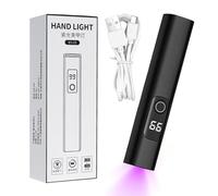 Mini UV Lamp for Nails | USB Rechargeable Lamp with Digital Display | LED Lamp Mini Digital Display 2 Timer Modes for Home Study Travel