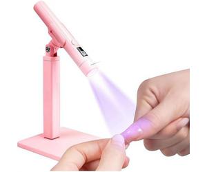 Mini UV Light for Nails, Cordless Rechargeable Flash Cure Lamp, Nail Curing Lamp with Stand for Starter Salon DIY/Home Manicure/Travel