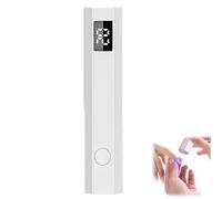 Mini UV Light for Nails - Fast Drying Handheld LED Nail Lamp, Portable Pen Shaped Design for Gel Polish at Home Salon, Lightweight UV Gel Light for Travel and Beginners (White)