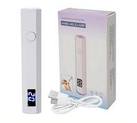 Mini UV Nail Dryer, Rechargeable Handheld Lamp for Gel Nails, Flash Cure Nail Light with 20s/60s Timer, Cordless Nail Lamp for Glue Polish Gel