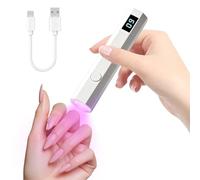 Mini UV Nail Lamp Nails for Gel Handheld UV Nail Lamps with LED Screen Flash Cure Lamp USB Rechargeable Nail Dryer with Timer Fast Drying Small UV Light for Nails DIY at Home Travel Gift for Women