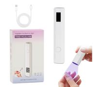 Mini UV Nail Lamp - Portable UV Lamps for Gel Nails with LED Screen, Handheld USB Rechargeable 3W Flash Cure Nail Dryer with 20s/60s Timer, Fast Drying Gel Polish Light for Home, Travel Salon Use