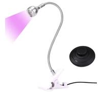Mini UV Nail Lamp, Small LED Lamps for Gel Nails, Portable LED Switch Clip-On Flexible Desk Mini Portable USB for DIY Manicure Alle Gel