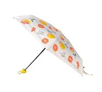 Mini UV Parasol - 4 Designs (Grapefruit) | Ultra-Violet Protective Umbrella | Ladies and Gents Compact Brolly | Summer Umbrellas | Sun Travel Handheld Parasol | Lightweight Umbrella for Men and Women