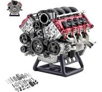 Mini V8 Engine Kits That Runs, MAD V8 Model Engine Build Kits for Adults, DIY Assembly Engine Model for AX90104 SCX10Ⅱ Capra VS4-10 Pro/Ultra Model Car