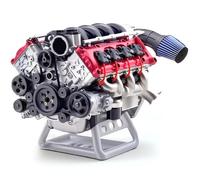 Mini V8 Engine Kits That Runs - V8 Engine Model Kits, Miniature RC Engine Kits for Adults to Build, DIY Plastic Model Suitable for Car AX90104 SCX10Ⅱ Capra VS4-10 Pro/Ultra (V8 I)