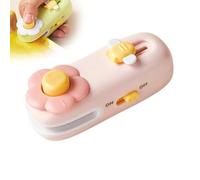 Mini Vacuum Bag Sealer, 2025 New 2 in 1 Heat Sealer and Cutter, Portable Magnetic Food Preserver, Keep Snacks Fresh and Bags Reusable, Kitchen Home Use (Pink)