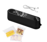 Mini Vacuum Sealer Handheld Cordless Food Bag Sealing Device | Mini Cordless Vacuum Sealer for Home Dormitory Hotel Apartment Businesses Rental Kitchen Black