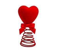 Mini Valentine's Day Sparkly Heart Shaped Tree Top Decoration With Spiral Decorative Band Featuring A Plush Heart Shaped Tree Top Suitable For Home Decoration Car Hanging Decorations (A, One Size)