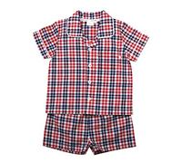 Mini Vanilla London Boys Soft Cotton Red Helicopter Pyjamas: Boys luxury designer pyjamas set ages 1 to 10 Years (2-3 Years)