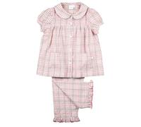Mini Vanilla London Girls 100% Soft Cotton Jersey Blue Floral Print Pyjamas: Premium soft cotton girls pyjamas, aged 1 to 10 years (7-8 yrs)