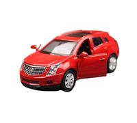 Mini Vehicles Toys 1/43 Cadillac SRX SUV Diecast Metal Toy Car Model Vehicle Miniature Adults Boys Girls Birthday Ideas Simulation Vehicle Playset(Red)