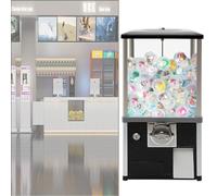 Mini Vending Machine for Gumballs Candy - Coin Operated Gumball Machine & Candy Dispenser - Compact Capsule Toy Candy Vending Machine for Home Party Arcade - Gift for Kids