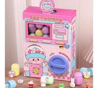 Mini Vending Machine Kids Toys, Claw Machine Dragon Egg Twist Toy, Surprise Eggs with Toys Inside, Interactive Vending Machine Toys for Kids Birthdays Christmas Easter Egg Hunt Gifts (pink)