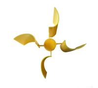 Mini Vertical Wind Turbine Set for DIY Generator Kit - 4-piece Abs 100mm Diameter × 60mm Height 1.95mm Hub Aperture Compatible Having 2mm Shaft Yellow