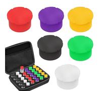 Mini Vials Caps - 6 Piece Multipurpose Labware Lids, Caps For Glass Vials | For Lids Quick Organization Identification Industrial Scientific Oil | Laboratory Glass Vial Protective Cap