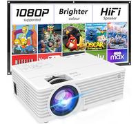 Mini Video Projector, 1080P Supported, Portable Outdoor Movie Projector, 176" Display Compatible with TV Stick, HDMI, USB, VGA, AV for Home Entertainment