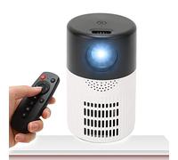 Mini Video Projector, Portable HD Movie Projection with Dual Fan Cooling and Built In Speaker for Bedroom Home ABS Black White 1 Pack