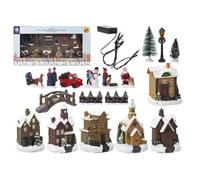 Snow White 523105 Mini Village Set | 25 Pieces Christmas Accessory, Multicolor, One Size