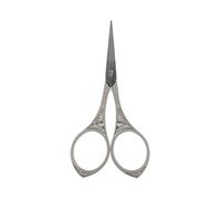 Mini Vintage Stainless Steel Sewing Scissors Classical Cutting Embroidery Crafts Tool Silver Sunflower Pattern 11.5x5.5cm for Dressmaking Fabric Crafts Cutting