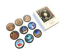 Mini Vinyl Records Christmas Vinyl Fridge Player, NFC Music Box(C) | Mini vinyl records with 256MB storage and NFC playback for personalised Christmas music on your fridge