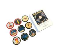 Mini Vinyl Records Christmas Vinyl Fridge Player, NFC Music Box(D) | Mini vinyl records with 256MB storage and NFC playback for personalised Christmas music on your fridge
