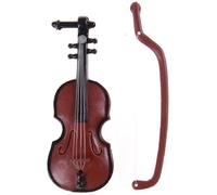 Mini Violin Figures Dollhouse Crafts Instrument Miniatures Diy 1/12 Dolls House Violin With Stand Practical treatment
