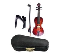 Mini Violin, Miniature realms Smallest contingency Violin, Miniature Wooden Instrument Model, Creative Mini Musical Instrument For Men And Women presents playhouse Home Office Decor