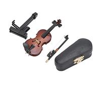 Mini Violin Model with Stand Small Instrument Toy Music Decoration Craft Replica Collectible Home Decor