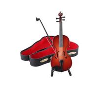 Mini Violin, Toy Violin, Wooden Miniature Violin, Tiny Violin Instrument Model with Mini Toy For Smallest Bow Violin Worlds