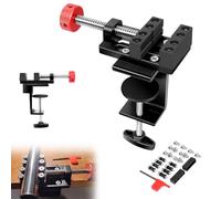 Mini Vise, Small Workbench Vise with Soft Rubber Jaws, Clamping Range 0-63mm, Aluminum Alloy Portable Mini Vice Clamping Table DIY Sculpture Craft Jewelry Walnut Nuclear Engraving