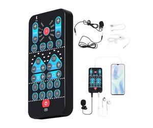 Mini Voice Changer Device - Compact Black Gadget, Plug-and-Play Card | USB-Charged Unit with Stereo Headset Output for Real-Time Fun, Singing Tweaks, Commentary, Live Stream Voice Edits